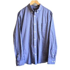 Nordstrom Men's Shop Tech-smart Trim Fit Plaid Long Sleeve Button Shirt Large L